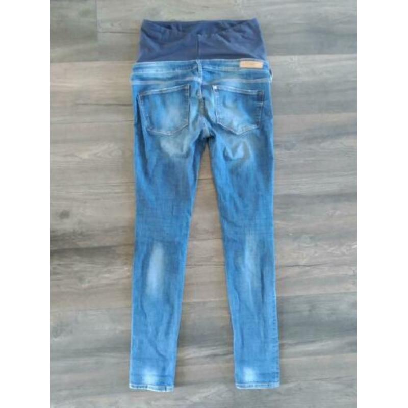3 zwangerschapsbroeken maat 29/M (blauw, h&m en Noppies)