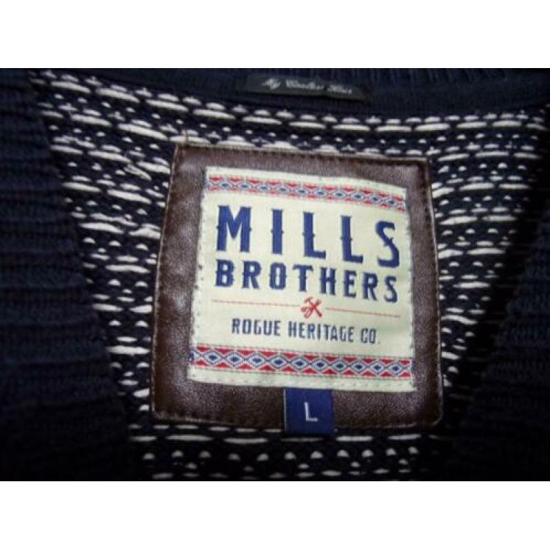 Mills brothers katoen 80%/ wol 20% mooie trui maat L