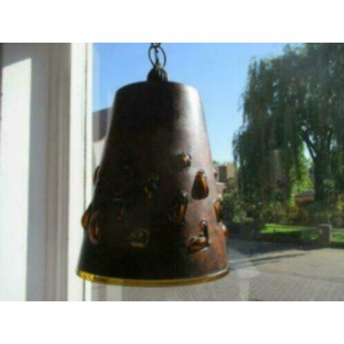 Raak jaren 60 design metaal glas retro vintage 19 x 23 cm