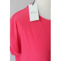 Colletta - NIEUW / prachtige jurk met kaartjes roze / maat S