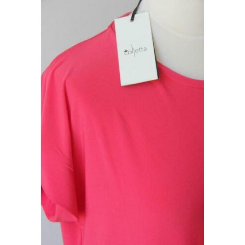Colletta - NIEUW / prachtige jurk met kaartjes roze / maat S