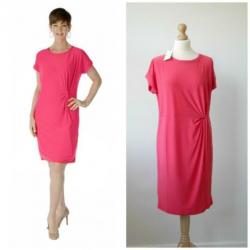 Colletta - NIEUW / prachtige jurk met kaartjes roze / maat S