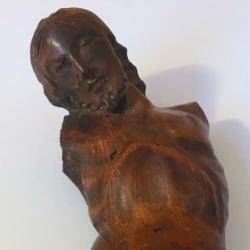 Antieke Corpus Christi, hout, 21 cm.