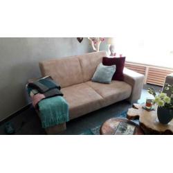 mooie stevige beige 2 zits bankstel
