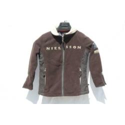 Stoere donkerbruine wiinterjas.Mt 140.Merk Nilsson