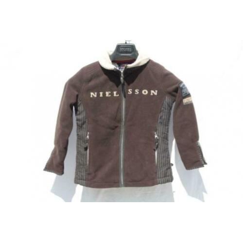 Stoere donkerbruine wiinterjas.Mt 140.Merk Nilsson
