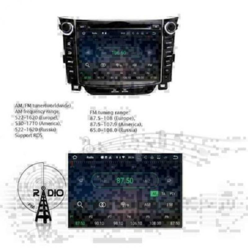 Hyundai i30 2012- radio navigatie android 9.0 dab+ wifi