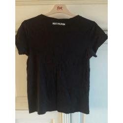 Shoeby Jill zwart wit stoer t shirt maat 170