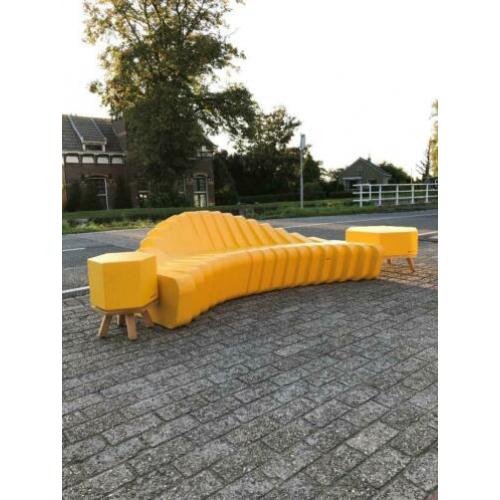 Sixinch Cliffy 2000 design foam bank modern geel
