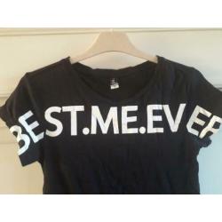Shoeby Jill zwart wit stoer t shirt maat 170