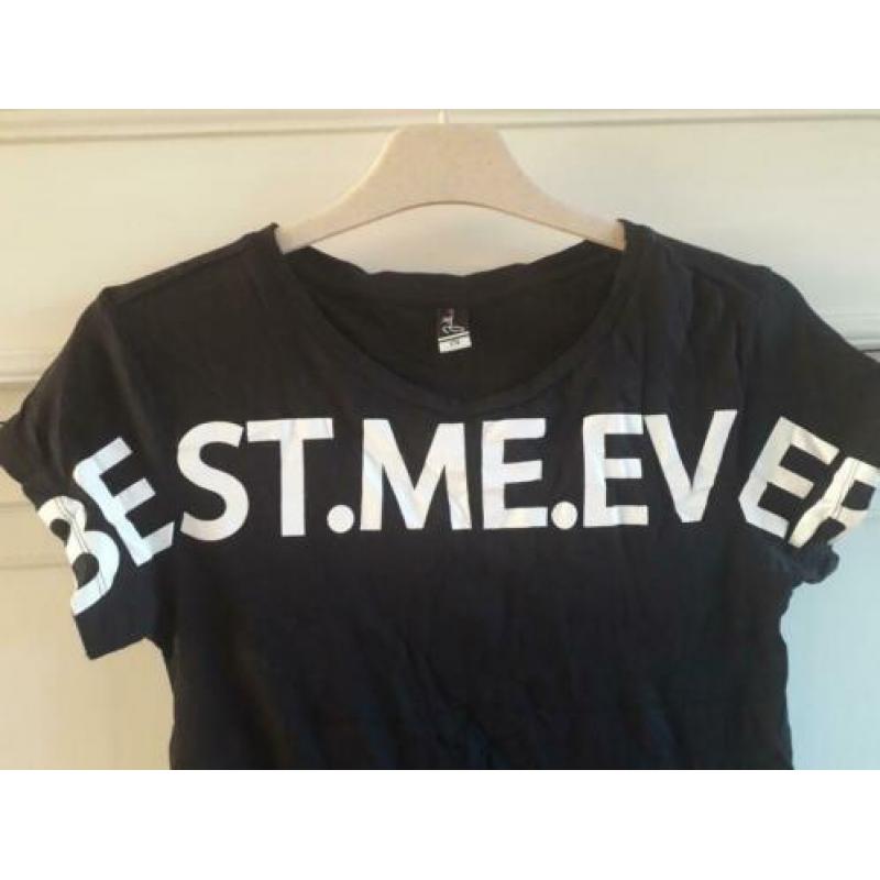 Shoeby Jill zwart wit stoer t shirt maat 170