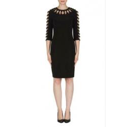 Ribkoff elegante vrouwelijke jurk zwart mooie accenten 38