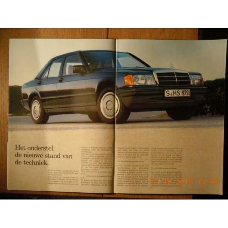 Prospectus mercedes 190d/190d 2,5 .type w201. Uitgavejaar 19