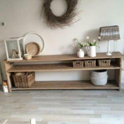 Wandkast,sidetable doorleefd hout, Ook op jouw maat te maken