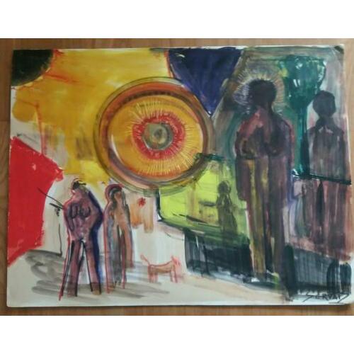 Modern werk op papier van Hans Pilmeyer ( Amsterdam 1934 - )