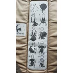 Fijne Draagzak mini monkey kleur beige