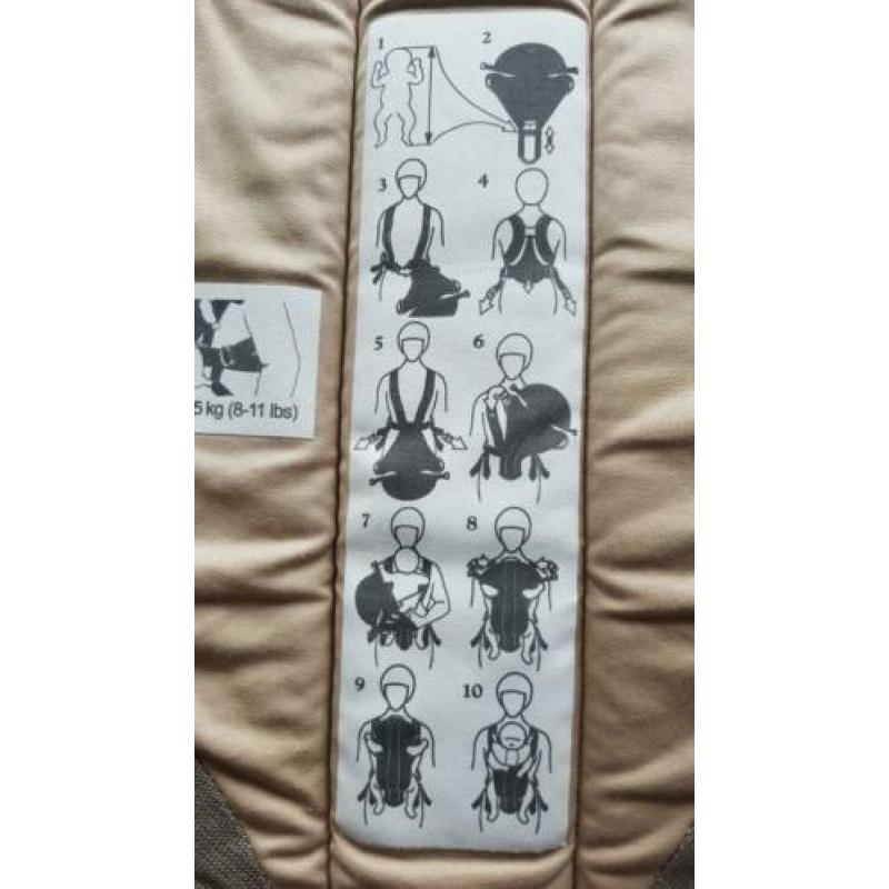 Fijne Draagzak mini monkey kleur beige