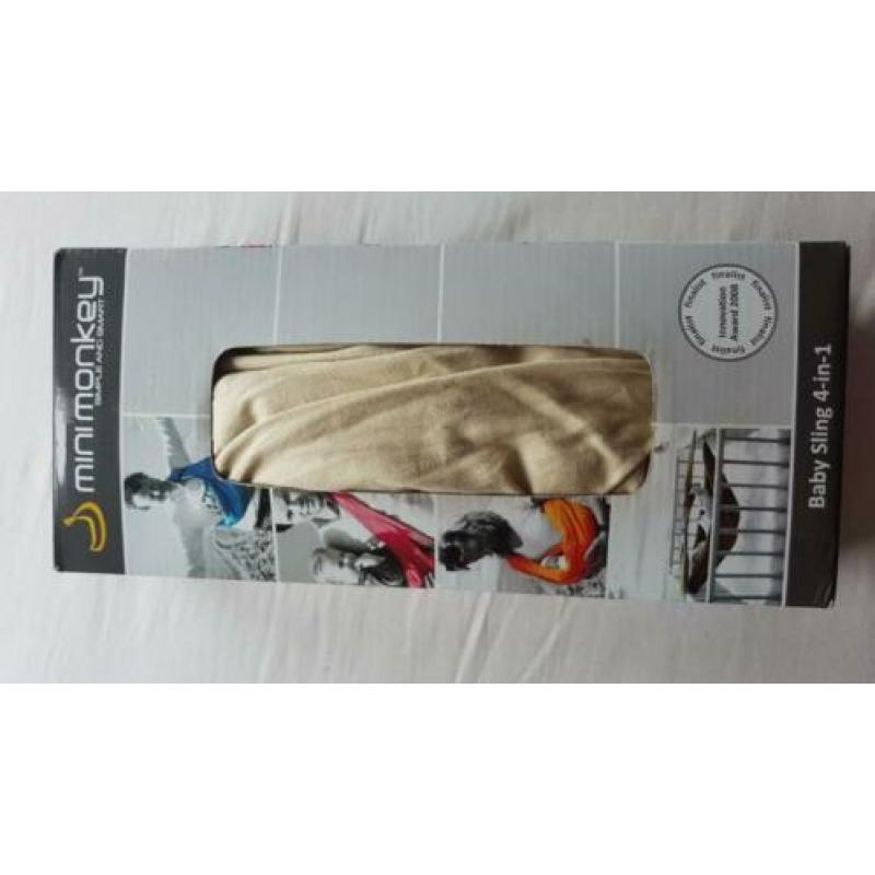 Fijne Draagzak mini monkey kleur beige