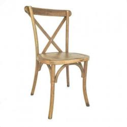 Landelijke houten cross eetkamerstoelen Silea alsie 809