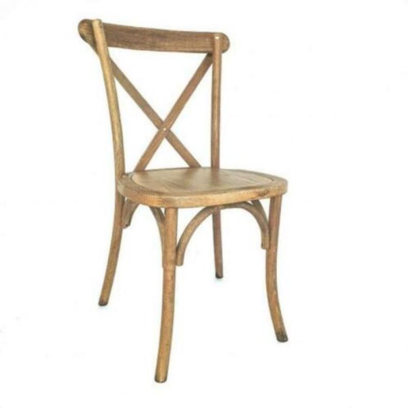 Landelijke houten cross eetkamerstoelen Silea alsie 809