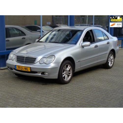 Mercedes-Benz C-klasse 180 K. Elegance 2002 GRIJSMET. AIRCO