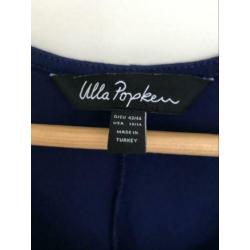 Nieuwe Ulla Popken lange navy blauw/paarse jurk maat 40/42