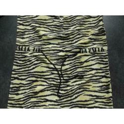 Maison scotch jurk maat 1 36 S geel zebra print