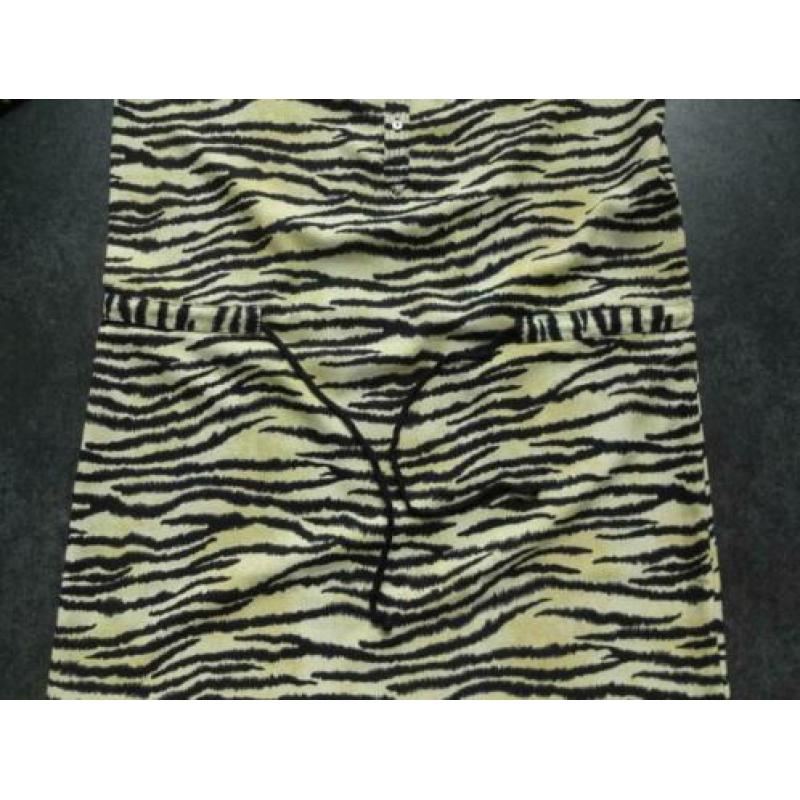 Maison scotch jurk maat 1 36 S geel zebra print