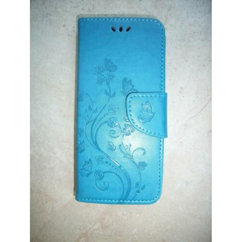 Nieuw telefoonhoesje voor Samsung S8 blauw met vlindermotief