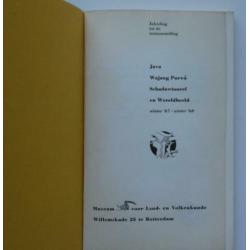 Wajang Purwa + Ind. sprookjes + Schimmenspel Nederland.