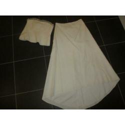Trouwjurk 42/44 inclusief omslagdoek