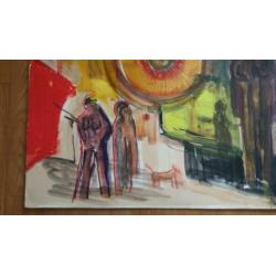 Modern werk op papier van Hans Pilmeyer ( Amsterdam 1934 - )