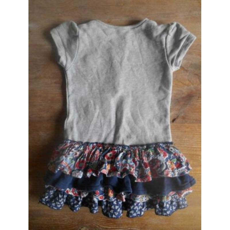 MEXX jurkje, grijs/blauw, print, 100% katoen, mt 86. Z.g.a.n