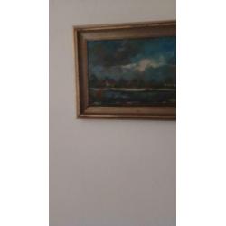 te koop schilderij poldergezicht geschilderd door Toon Koste