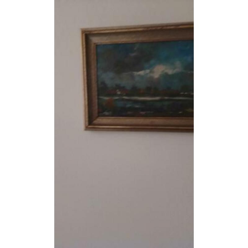 te koop schilderij poldergezicht geschilderd door Toon Koste