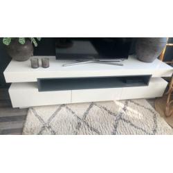 Tv meubel hoogglans wit 2m