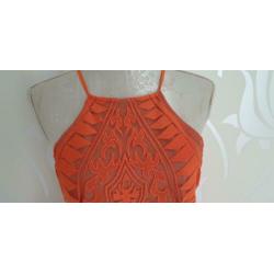 Nieuw Oranje jurk van Love Triangle maat 42 92cm lang stretc