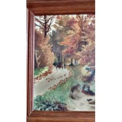 Te koop prachtig schilderij van een herfst landschap!