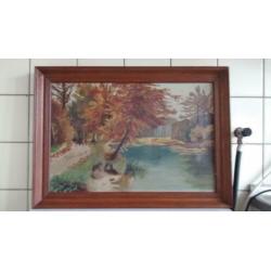 Te koop prachtig schilderij van een herfst landschap!