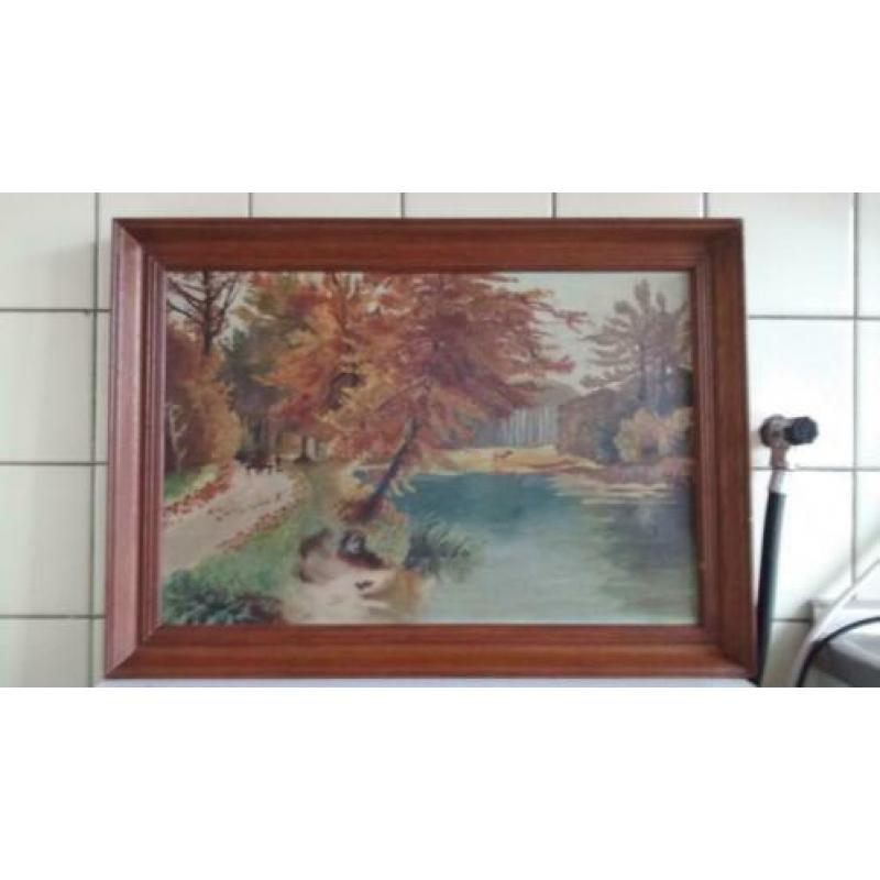Te koop prachtig schilderij van een herfst landschap!