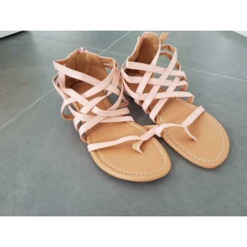 NIEUW: mooie Roze sandalen maat 41 met ritsje