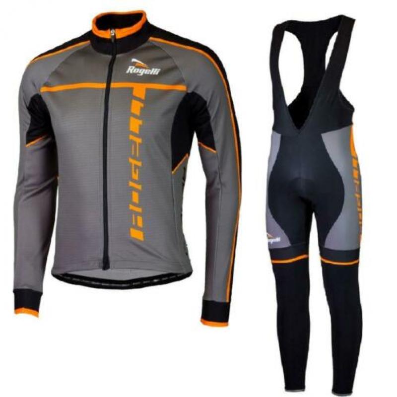 Fietskledingset Rogelli Umbria 2.0 grijs/oranje/zwart