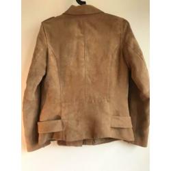Bruin suède jasje met goud hardware H&M maat 36. Nieuw.