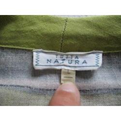 . Tutta Natura – Kort groen/zwart/grijs gestreept jasje.