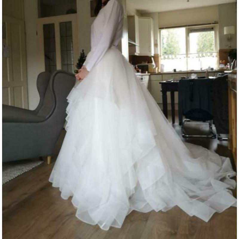Rok van tulle en satijn