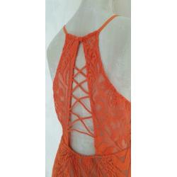 Nieuw Oranje jurk van Love Triangle maat 42 92cm lang stretc