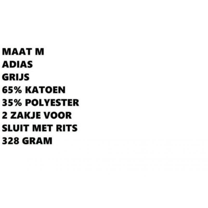 Maat m - adias - grijse vest