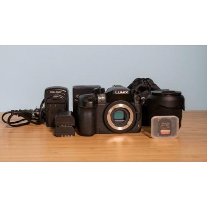 Panasonic GH4 met accesoires (12-60, 3 accus, V-log)