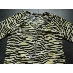 Maison scotch jurk maat 1 36 S geel zebra print