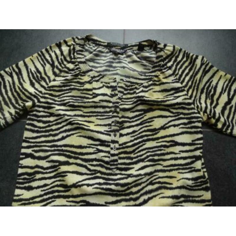 Maison scotch jurk maat 1 36 S geel zebra print